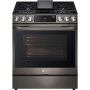 6.3 cu ft. Smart Gas Slide-in Range - Black Stainless Steel