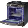 6.3 cu ft. Smart Gas Slide-in Range - Black Stainless Steel