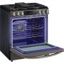 6.3 cu ft. Smart Gas Slide-in Range - Black Stainless Steel