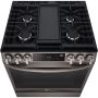6.3 cu ft. Smart Gas Slide-in Range - Black Stainless Steel