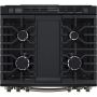 6.3 cu ft. Smart Gas Slide-in Range - Black Stainless Steel