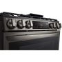 6.3 cu ft. Smart Gas Slide-in Range - Black Stainless Steel