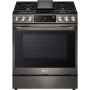 6.3 cu ft. Smart Gas Slide-in Range - Black Stainless Steel