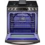 6.3 cu ft. Smart Gas Slide-in Range - Black Stainless Steel