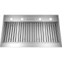 42 Inch W, Custom Hood Insert in Stainless Steel