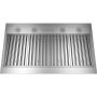 42 Inch W, Custom Hood Insert in Stainless Steel