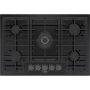 30" Gas Cooktop, 5 Burner, Black Stainless Steel