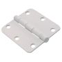 3" 1/4 Round White Door Hinge