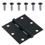 3" Square Black Door Hinge