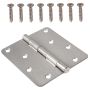 4" 1/4 Round Satin Nickel Door Hinge