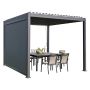 Pergola with Louver Top and Pull Wall 10X10