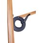 Parasol Déporté Aspect Bois 10’ - Beige