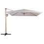 Parasol Déporté Aspect Bois 10’ - Beige