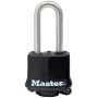 Master Lock 1-9/16" Wide Stainless Steel Padlock- Black