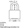 2" Wide Set Your Own Combination Padlock with 2" Shackle