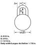 1-7/8" Wide Combination Dial Padlock Assorted Colors