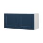 Wall Refrigerator Cabinet 30x14 Shaker Dark Blue