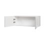 Wall Refrigerator Cabinet 36x14 Shaker Light Grey