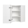 Wall Corner Cabinet 24x24 Shaker Light Grey