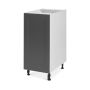 Armoire de Base 1 Porte 15 Shaker Gris Clair de Lune