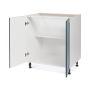 Armoire de Base 2 Portes 30 Shaker Gris Clair de Lune
