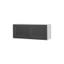 Wall Refrigerator Cabinet 36x14 Shaker Moonlight Grey