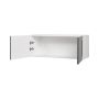 Wall Refrigerator Cabinet 36x14 Shaker Moonlight Grey