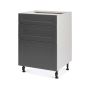 Armoire 3 Tiroirs 24 6/9/15 Shaker Gris Clair de Lune