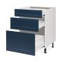 Base 3 Drawers Cabinet 24 6/9/15 Shaker Moonlight Grey