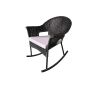 Rocking chair Algonquin avec coussin - Noir