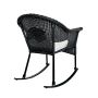 Rocking chair Algonquin avec coussin - Noir