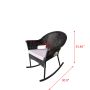 Rocking chair Algonquin avec coussin - Noir