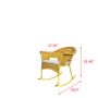 Chaise Berçante Algonquin avec Coussin- Moutarde