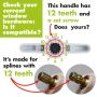 T Handle Butterfly Window Cranks- 4/Pack