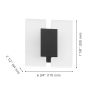 Applique murale LED Metrass noire