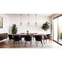 Ayesgarth Pendant Light 1L Black Finish With Wood Shade