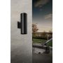Applique murale extérieure Turin 2L, finition noire