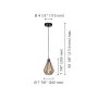Adwickle Pendant Light 1L - Black/Jute