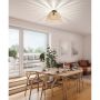Glyneath Ceiling Light 1L, Black Finish With Wood Shade