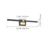 Pierro LED Vanity Light- Matte Black/Brushed Brass
