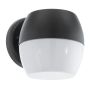 Applique murale LED Oncala, noire avec verre blanc
