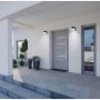 Applique murale LED Oncala, noire avec verre blanc