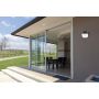 Applique murale LED Oncala, noire avec verre blanc