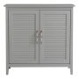 Cabinet With Louvered Doors Grey