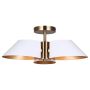 DAXTON Matte White + Gold Semi Flushmount Light