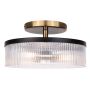 JENNER Matte Black + Gold Semi Flushmount Light