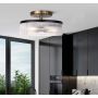 JENNER Matte Black + Gold Semi Flushmount Light