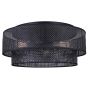 BELLAMY Matte Black Rattan Flushmount Light