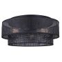 BELLAMY Matte Black Rattan Flushmount Light