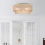BELLAMY Matte Black Rattan Flushmount Light